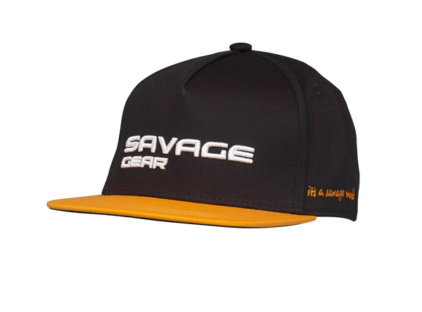 Savage Gear Flat Peak 3D Logo Cap Schwarze Tinte
