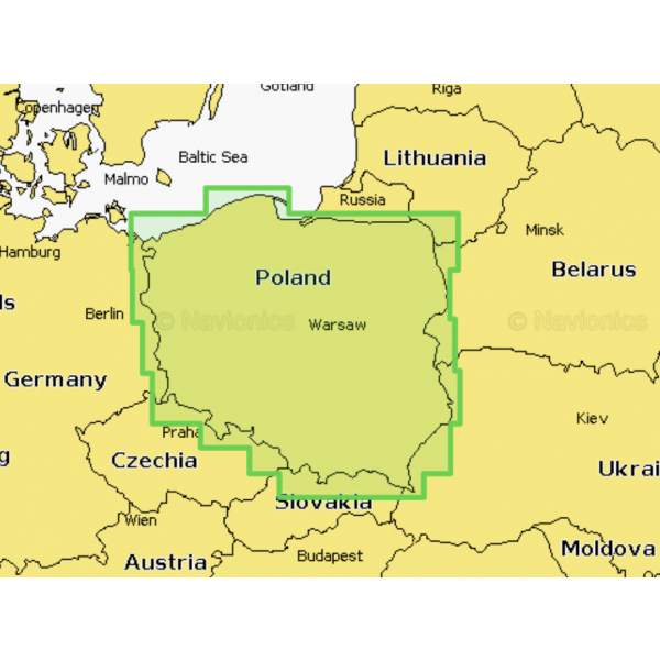 Navionics+ Karten SD/MSD-Karte - Polen Binnengewässer