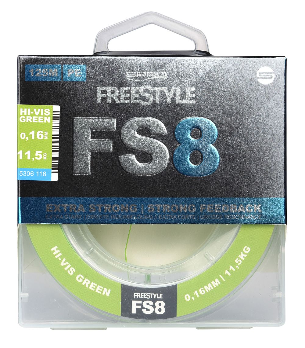 Spro Freestyle FS8 Braid Hi-Vis Chartreuse Geflochtene Schnur (125m)
