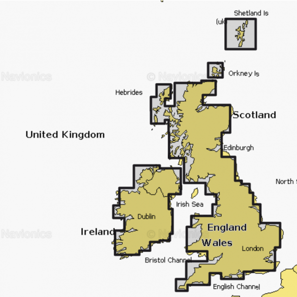 Navionics+ Karten SD/MSD-Karte - UK & Ireland Inland
