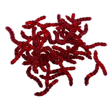 Ultimate Baits Bloodworms Transparant Rot Imitations-Köder (50pcs)