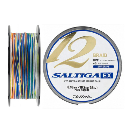 Daiwa Saltiga 12 EX+Si Geflochtene Schnur Multi Colour 600m