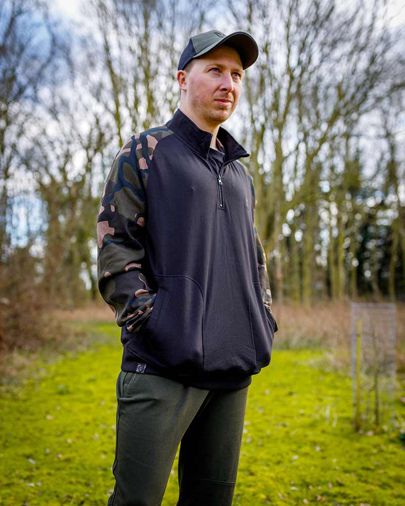 Fox LW Black/Camo QTR Zip Angelpullover