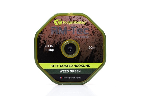 RidgeMonkey RM-Tec Stiff Coated Hooklink - Weed Green