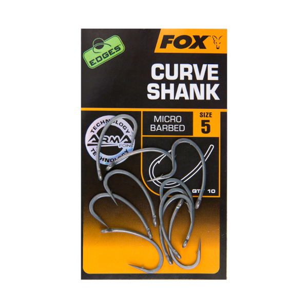 Fox Edges Curve Shank Hooks - Fox Edges Curve Shank Hooks Größe 5 mit Mikro Widerhaken