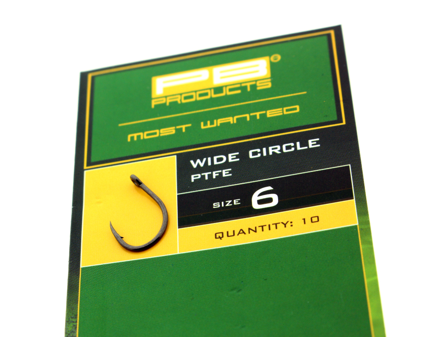 PB Products Wide Circle Hook PTFE Karpfen Haken (10 Stück)