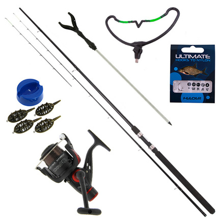 Allround Method Feeder Set mit Ultimate Rute, Angling Pursuits Rolle und Zubehör