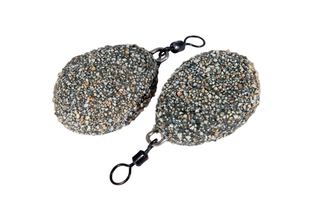 Ultimate Flat Pear Swivel Dark Gravel Karpfenblei (2 st)