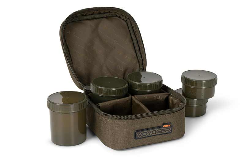 Fox Voyager 6 Pot Hookbait Case (mit 6 Dosen)