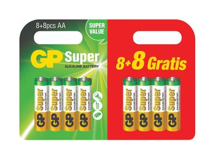 GP AA Alkaline Batterien (16 Stück)