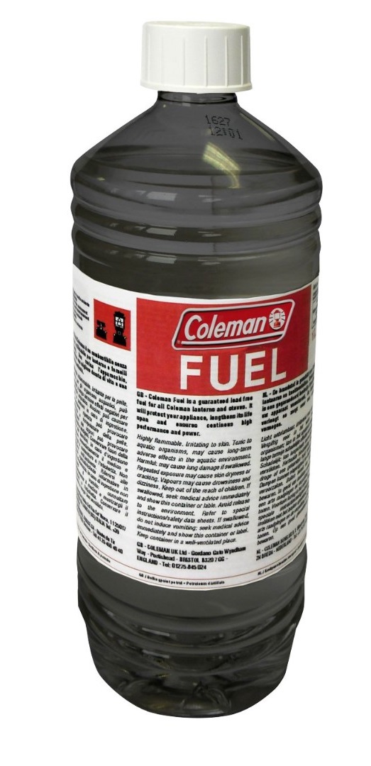 Coleman Flüssigbrennstoff Schwarze Flasche Weißer Deckel (1L)