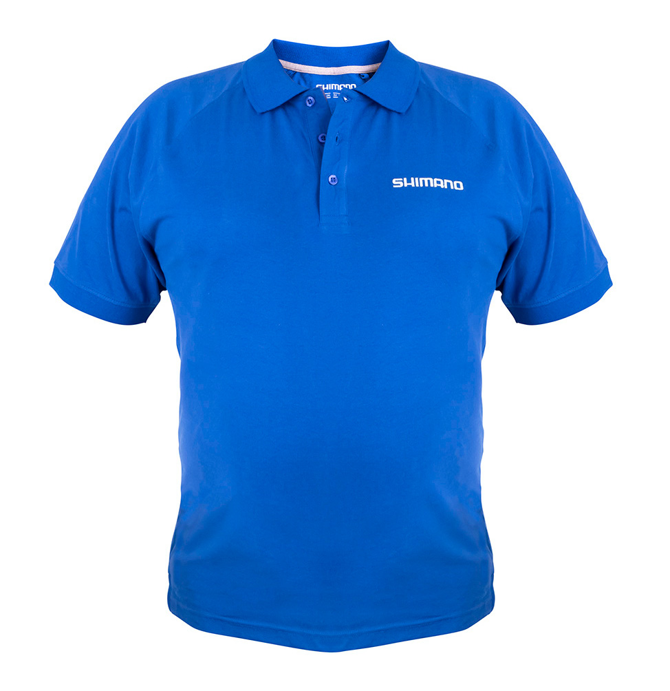 Shimano Kurzarm-Polo Blau