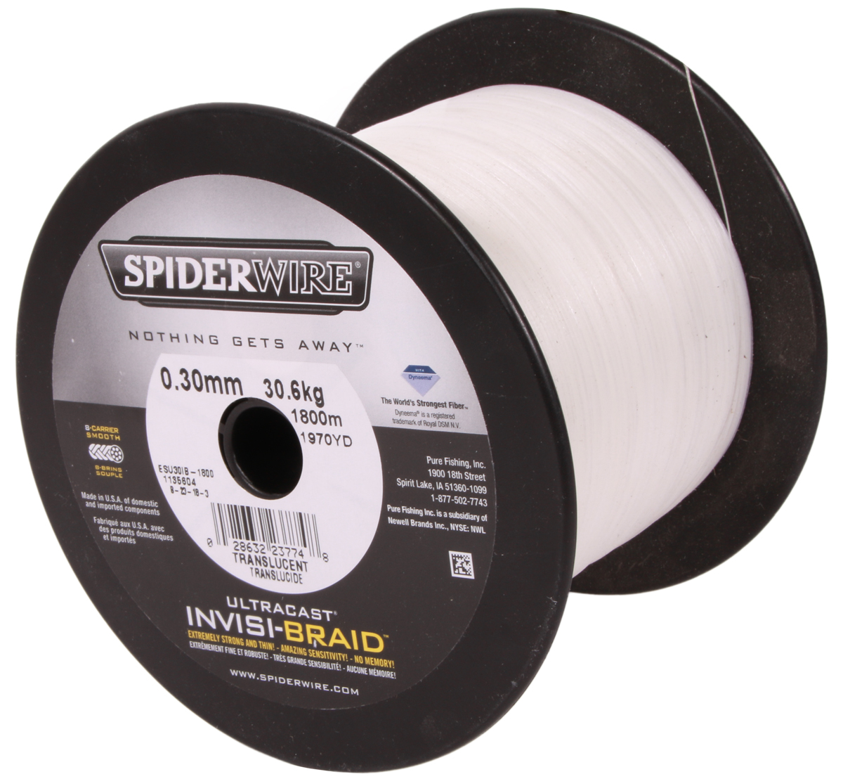 Spiderwire Invisi-Braid Translucent 0,30mm (1800m)