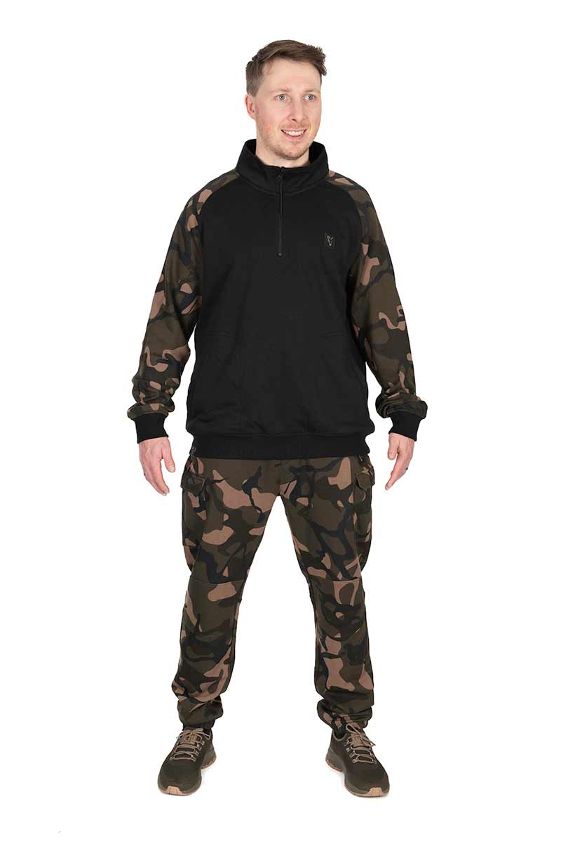 Fox LW Black/Camo QTR Zip Angelpullover