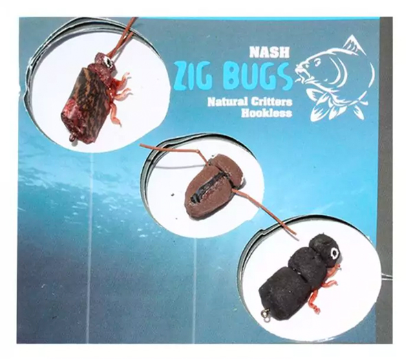 XPR Carp Tacklebox gefüllt mit end-tackle bekannter A-Merken! - Nash Zig Bugs Natural Critters Hookless