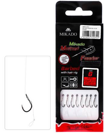 Mikado Methode Feeder Rig mit Haar 8 Stück