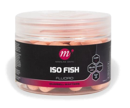 Mainline ISO Fish Fluoro Dumbell Wafters 12x15mm - Pink