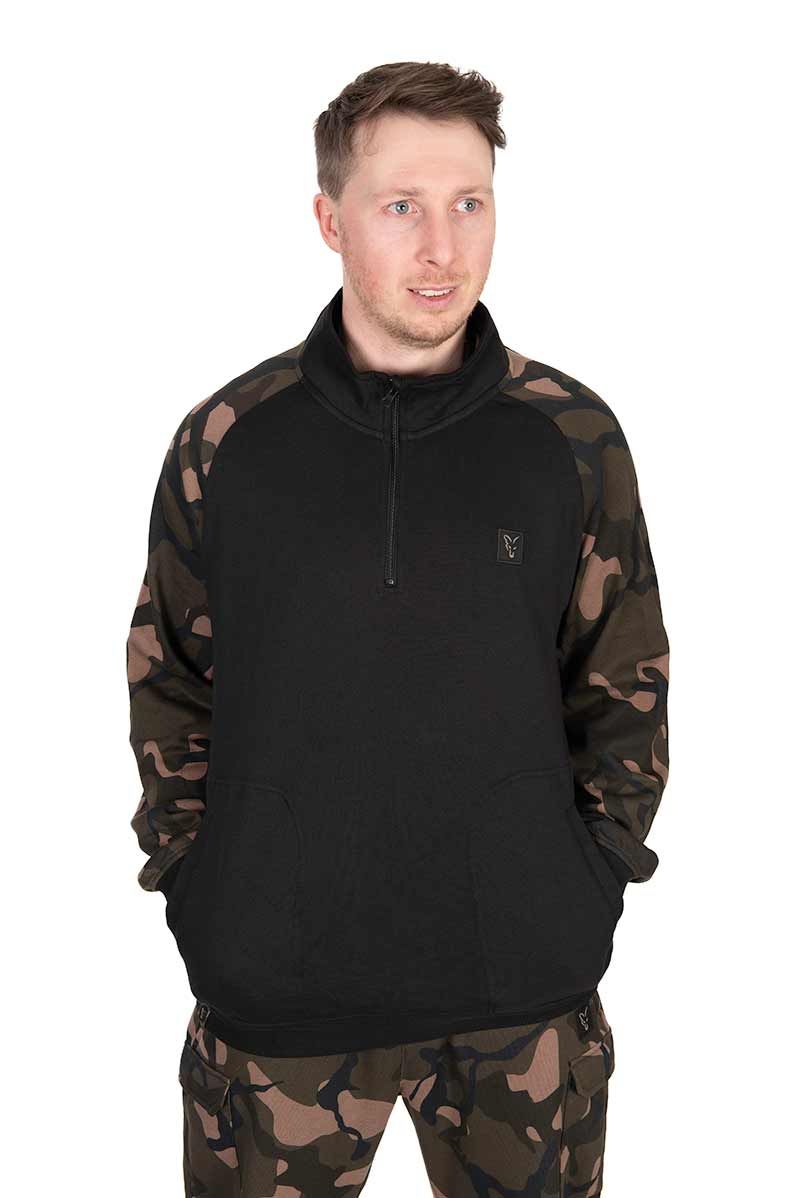 Fox LW Black/Camo QTR Zip Angelpullover