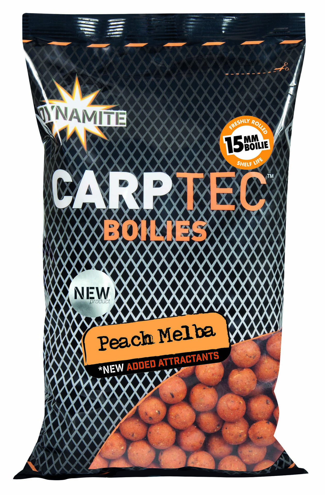 Dynamite Baits Carptec Peach Melba Boilies (900g)