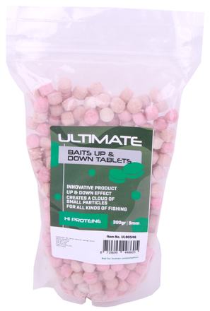 Ultimate Baits Up & Down Tablets 9mm, geben unter Wasser Geruchs-, Farb- und Aromastoffe ab