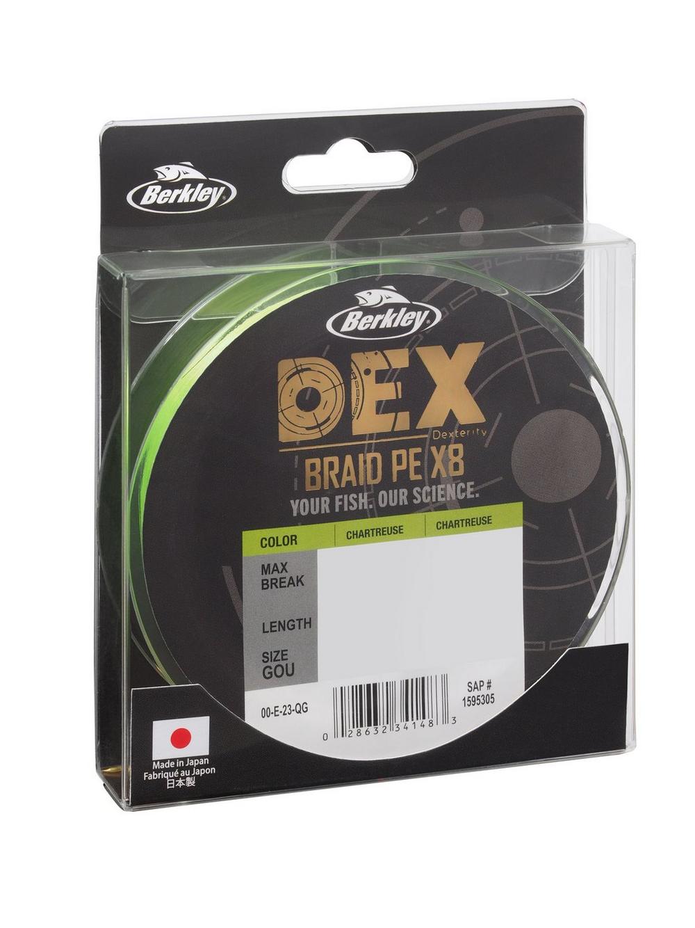 Berkley Dex X8 Pe Geflochtene Schnur Chartreuse (150m)