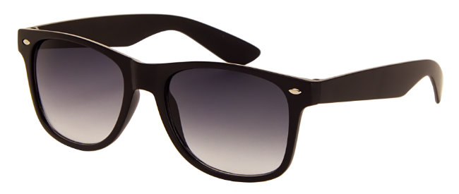 Classic Polarisierte Sonnenbrille - Mattschwarzes Gestell, Graue Gläser