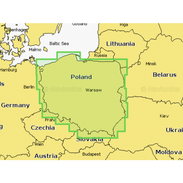 Navionics+ Karten SD/MSD-Karte - Polen Binnengewässer