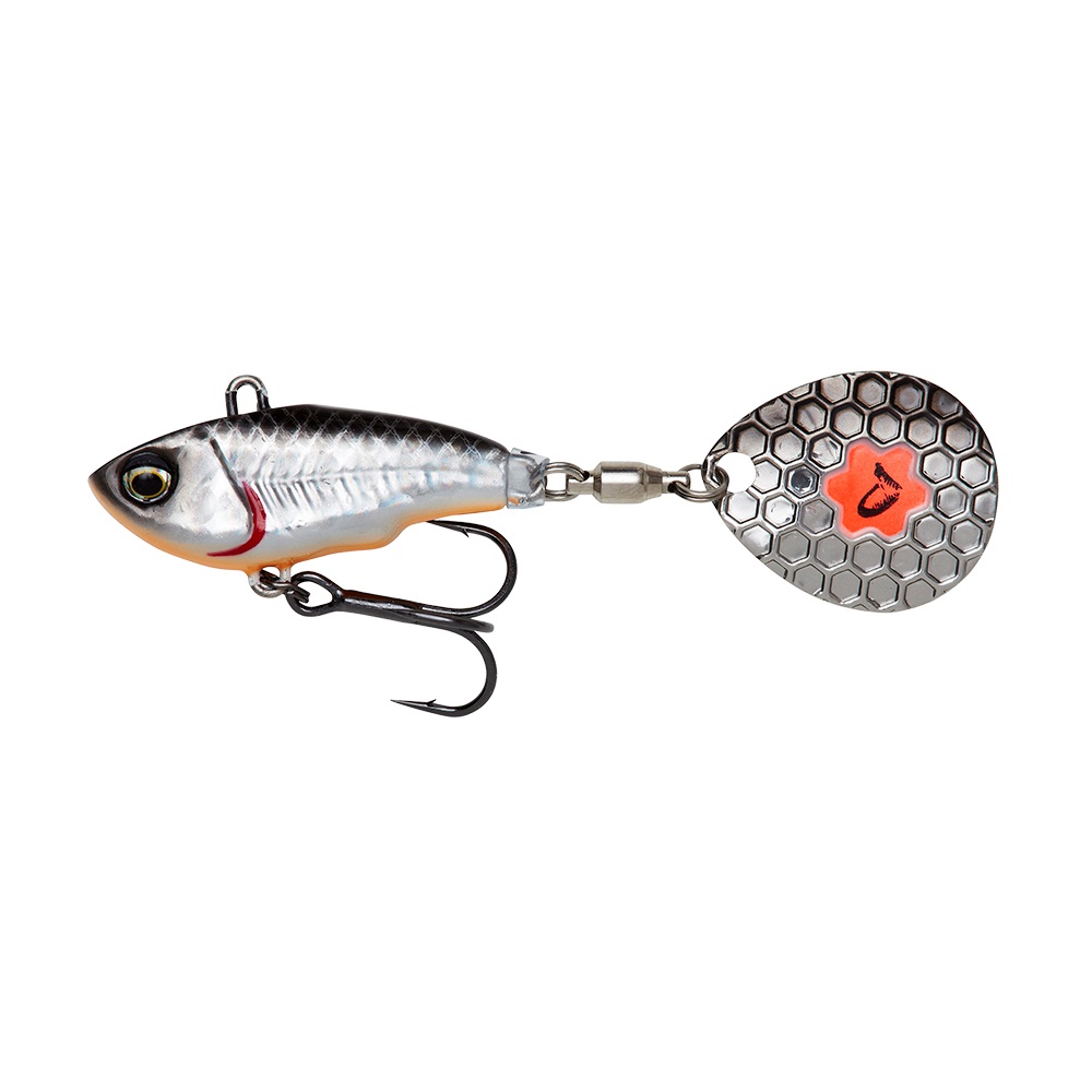Savage Gear Fat Tail Spin (Blei-Frei) 6,5cm (12,5g) - Dirty Silver