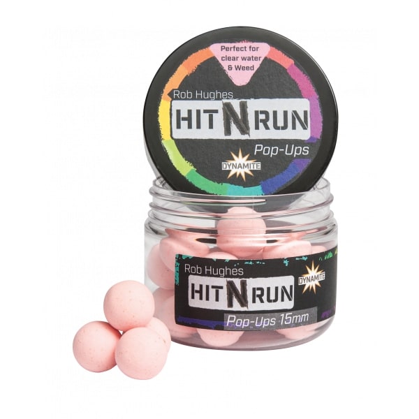 Dynamite Baits Hit N Run Pop Ups (15mm) - Rose