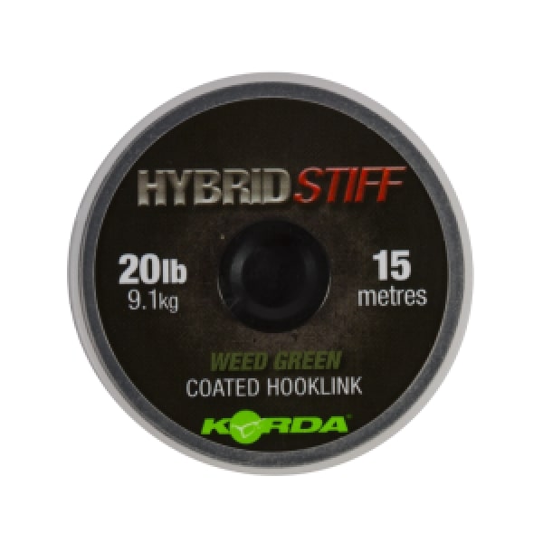 Korda Hybrid Braid mit steifer Beschichtung - Weedy Green (15m)