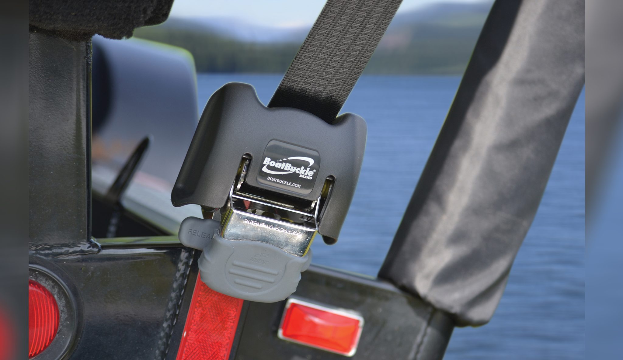 Boatbuckle SS Retractable Transom Tie-Down Bootsspannbändern (2 Stück)