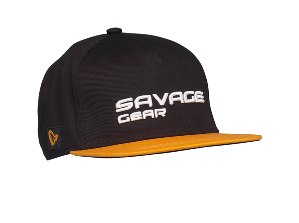Savage Gear Flat Peak 3D Logo Cap Schwarze Tinte