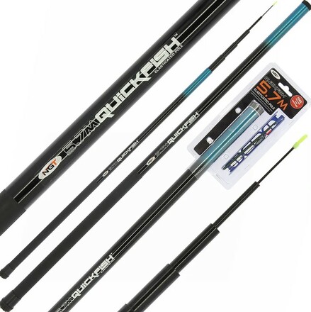 NGT Quickfish Combo Elasticated Stippe 5.7m (mit Montage und Hakenlöser)