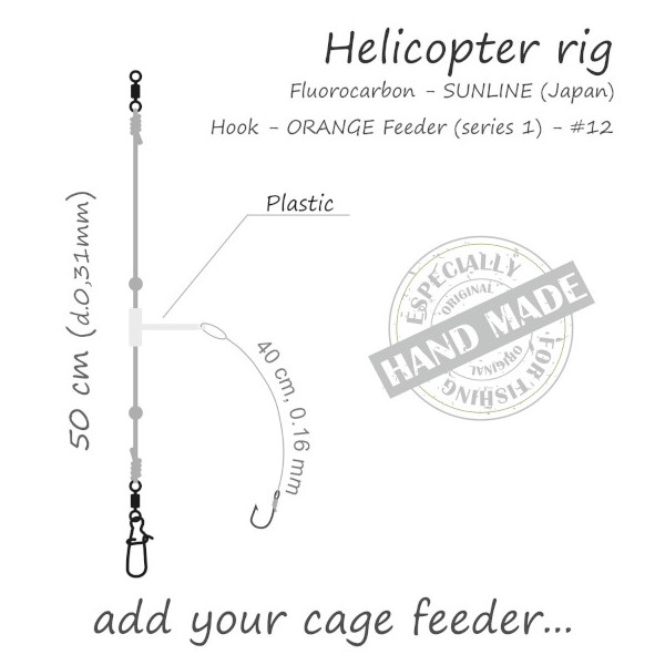Life-Orange Feeder Rig Helicopter ohne Futterkorb