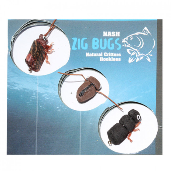 Mega Carp Tacklebox - Nash Zig Bugs Attractor Critters Hookless
