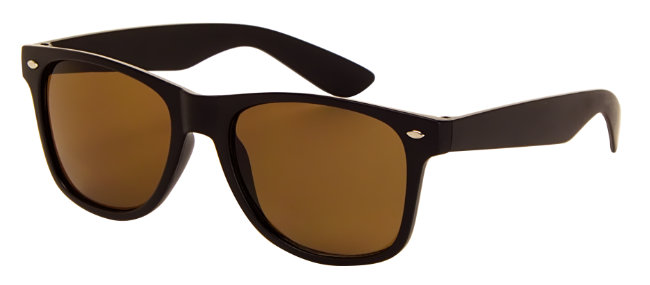 Classic Polarisierte Sonnenbrille - Mattbraunes Gestell, Braune Gläser