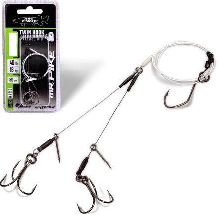 Quantum Mr. Pike Ghost Traces Twin Haken-Release-Rig 50cm