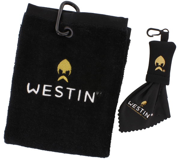 Westin Viking Pack mit Jacke, Mütze, Handtuchtuch, Brillenputztuch und Kunstköder! - Westin Pro Towel & Lens Cloth