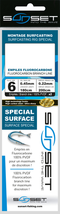 Sunset BDL Surfcasting RS Competition Special Surface Fluorocarbon Rig