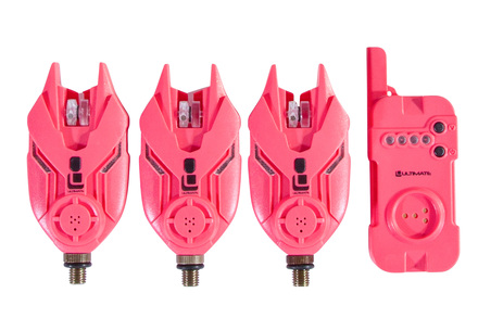 Ultimate E-Tension Pink Bite Alarm Set 3+1