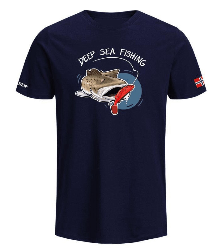 Fladen T-Shirt Hungry Cod Blau