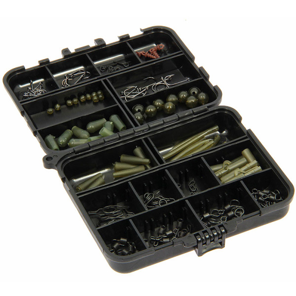 XPR Carp Tacklebox gefüllt mit end-tackle bekannter A-Merken! - NGT Carp Rig Accessory Box mit 170 Teilen end-tackle