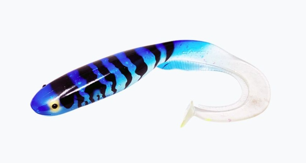 Gator Catfish 25cm Shad - Blue Silver Glitter