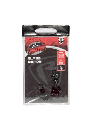 Fox Rage SP 6mm Clear And Red Glass Beads (10 Stück)