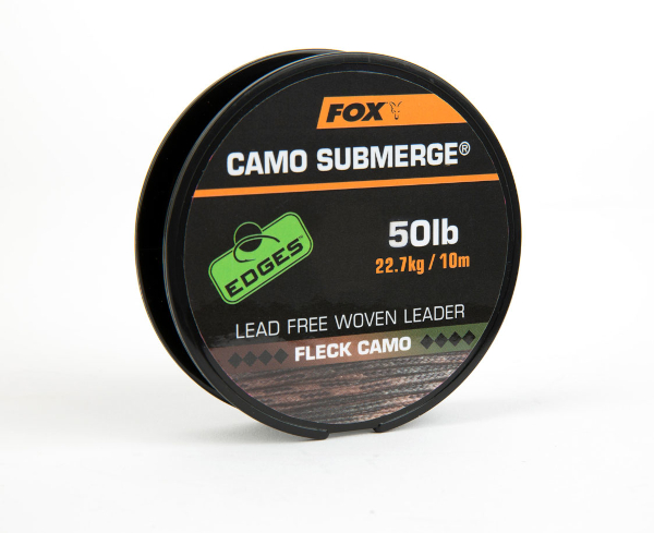 Fox Edges Submerge Camo Bleifrei gewebtes Vorfach - Fox Edges Submerge Camo Lead Free Woven Leader 50lb (10m)