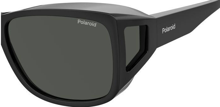 Polaroid PLD 9016/S Suncover Übersetz Sonnenbrille - Schwarzer Rahmen / graue Gläser