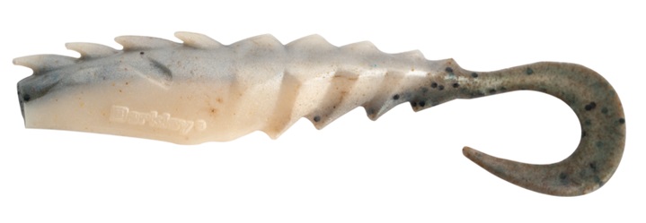 Berkley Gulp! Nemesis Prawn Curl Tail 4in Shad (4 Stück) - Natural Shrimp