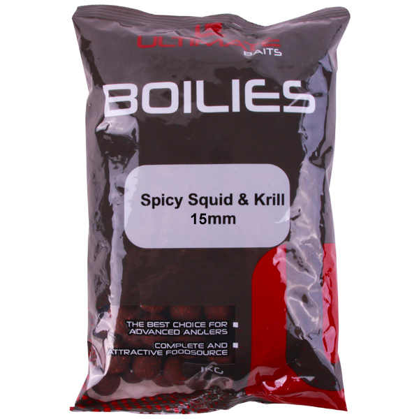 Ultimate Baits Fish Pack - Ultimate Baits Boilies, Spicy Squid & Krill