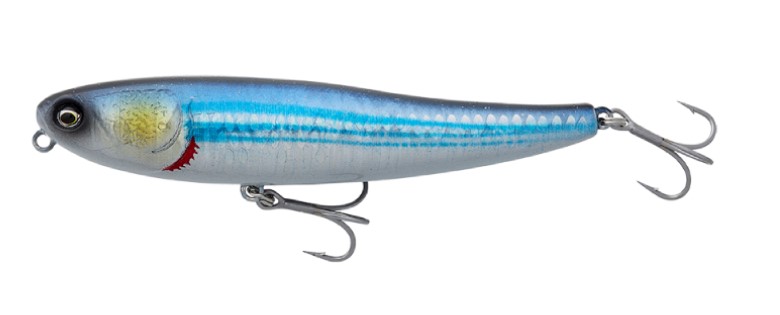 Savage Gear Bullet Mullet Topwater Köder 10cm (17.3g) - LS Blue Mullet