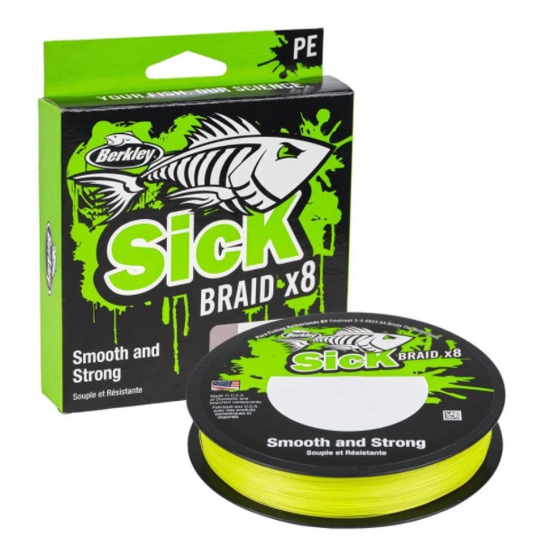 Berkley Sick Braid Geflochtene Schnur (270m) - Hi-Vis Yellow